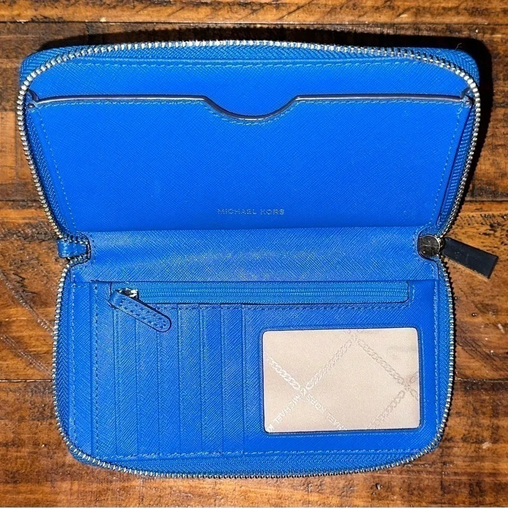 NWOT Michael Kors Royal Blue Leather Wallet
